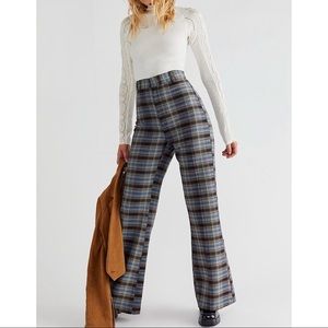 Free People Plaid Jules Pant